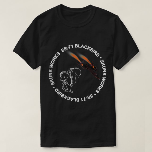 SR71 Blackbird Skunk Works Blackbird   T-Shirt (Design Front)