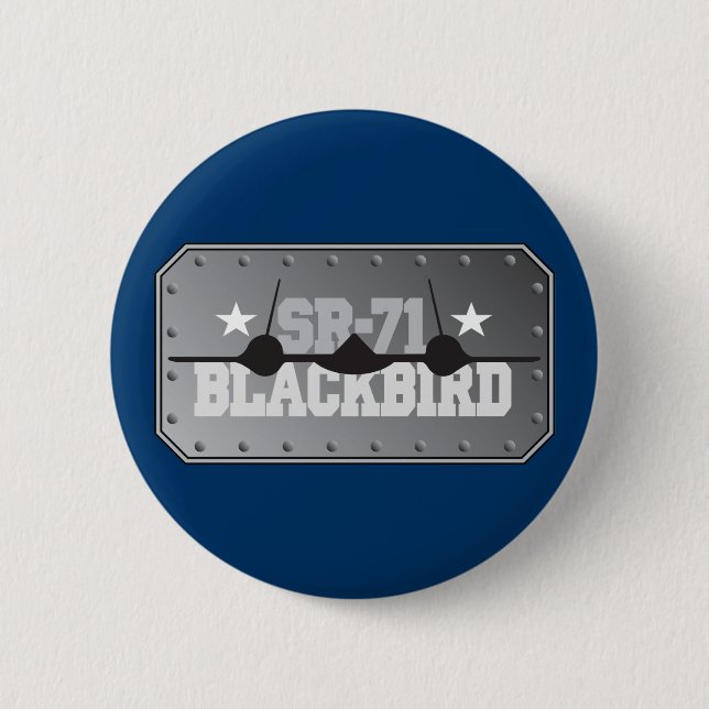 SR-71 Blackbird 2 Inch Round Button (Front)