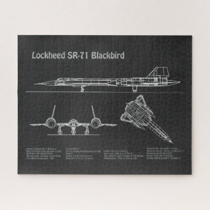 SR-71 Blackbird - Airplane Blueprint Plans PD Jigsaw Puzzle
