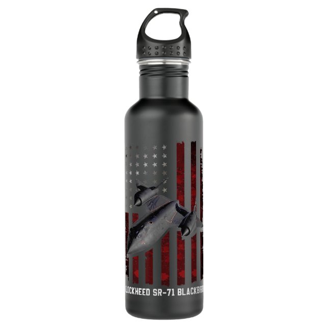 SR-71 Blackbird plane  710 Ml Water Bottle (Front)