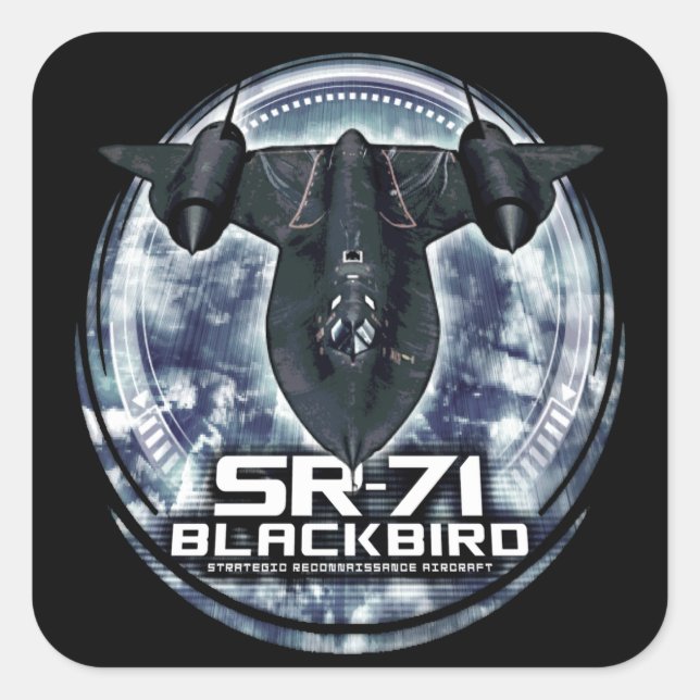 SR-71 Blackbird Square Sticker (Front)