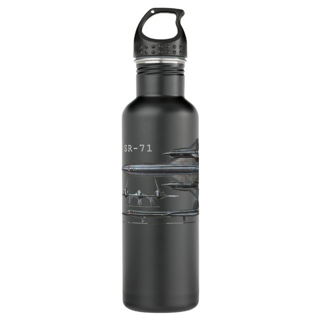 SR-71 Military Aircraf 710 Ml Water Bottle (Front)