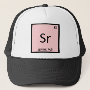 Sr - Spring Roll Appetizer Chemistry Symbol Trucker Hat
