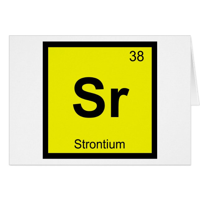 Sr - Strontium Chemistry Periodic Table Symbol (Front Horizontal)
