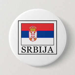 Srbija 3 Inch Round Button