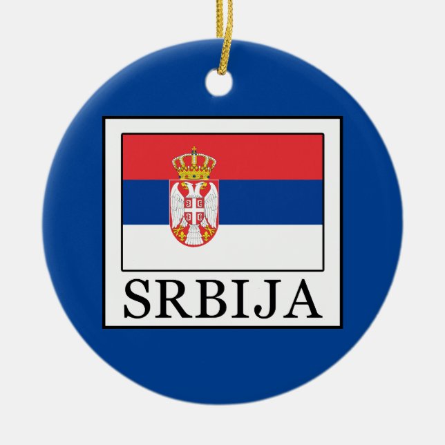 Srbija Ceramic Ornament (Front)