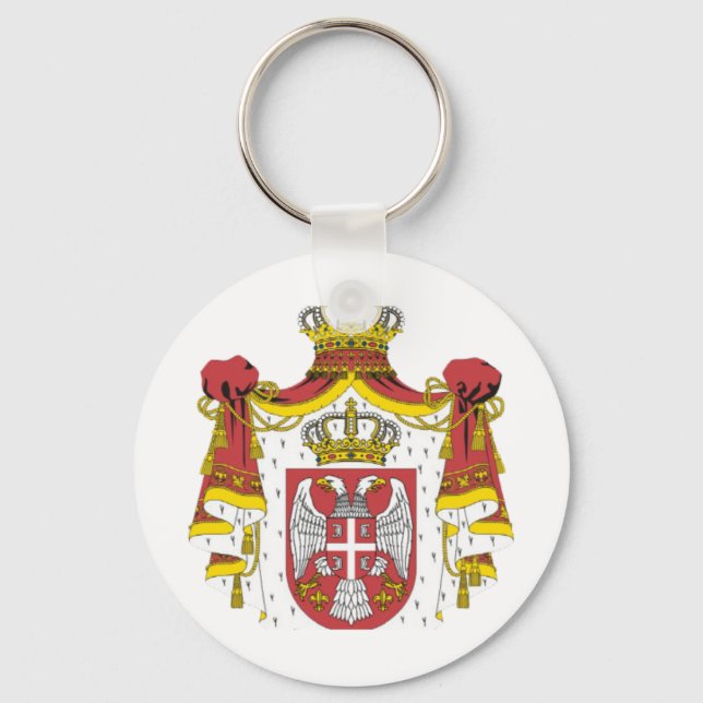 Srbija Grb v Serbian Coat of Arms Keychain (Front)