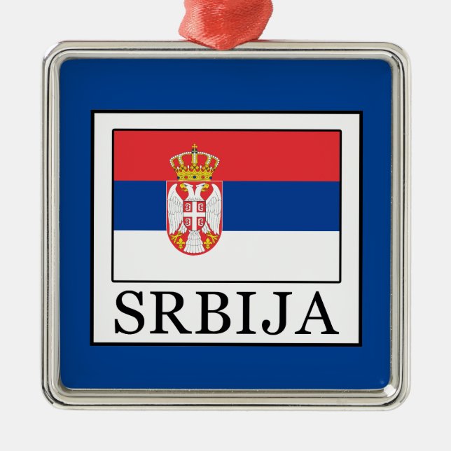 Srbija Metal Ornament (Front)