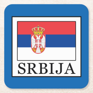 Srbija Square Paper Coaster