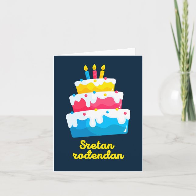 Sretan rođendan, Croatian Happy Birthday  Card (Front)
