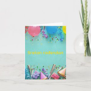 Sretan rođendan, Croatian Happy Birthday  Card