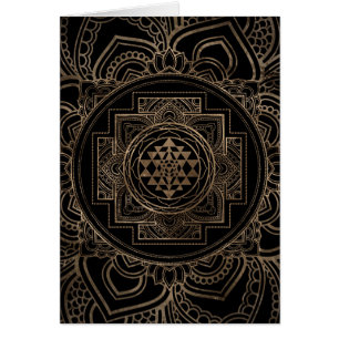 Sri d'or Yantra/Sri Chakra dans le lotus