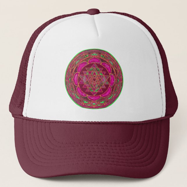 Sri Lakshmi Yantra Mandala Trucker Hat (Front)