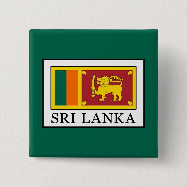 Sri Lanka 2 Inch Square Button (Front)