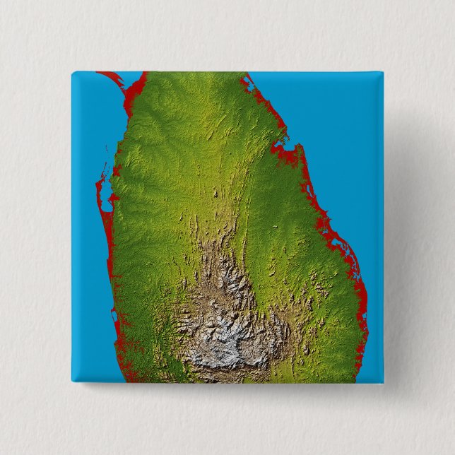 Sri Lanka 2 Inch Square Button (Front)