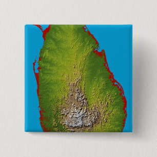 Sri Lanka 2 Inch Square Button