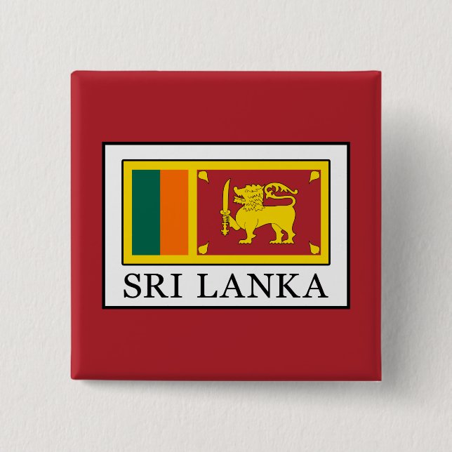 Sri Lanka 2 Inch Square Button (Front)