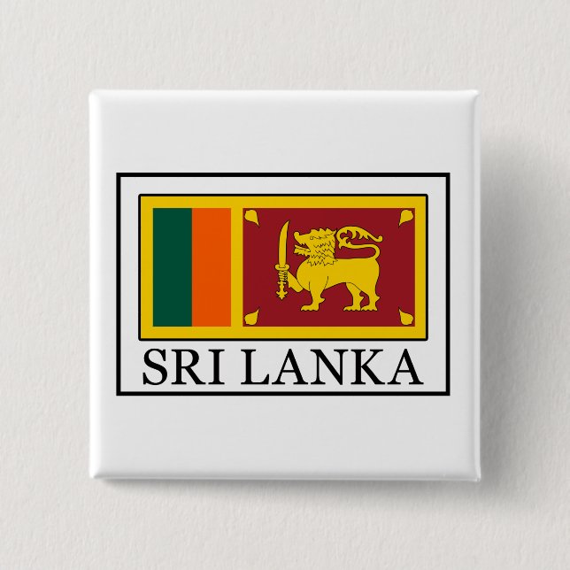 Sri Lanka 2 Inch Square Button (Front)