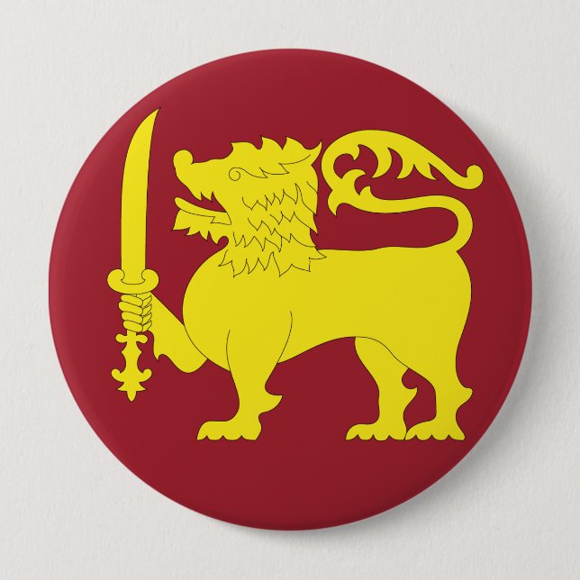 Sri Lanka 4 Inch Round Button (Front)