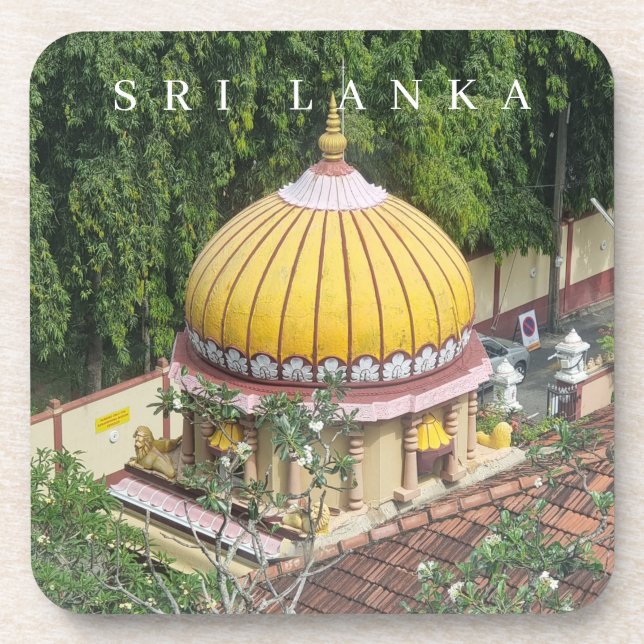Sri Lanka Colombo temple view coasters (Front)
