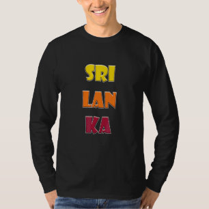 Sri Lanka Colourful Words T-Shirt