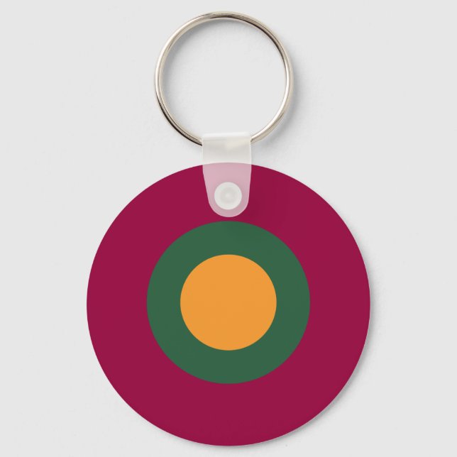 Sri Lanka country roundel flag symbol army aviatio Keychain (Front)