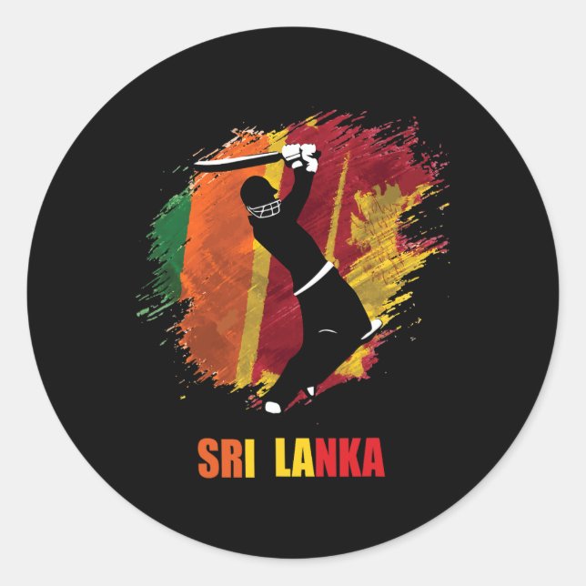 Sri Lanka Cricket  Classic Round Sticker (Front)