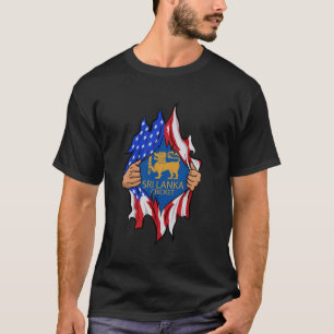Sri Lanka Cricket USA Flag Perfect for Lankan Cric T-Shirt