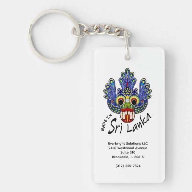 Sri Lanka devil mask Keychain (Front)