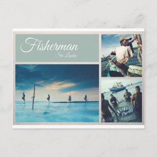 Sri Lanka Fisherman Postcard