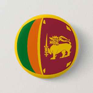 Sri Lanka Fisheye Flag Button