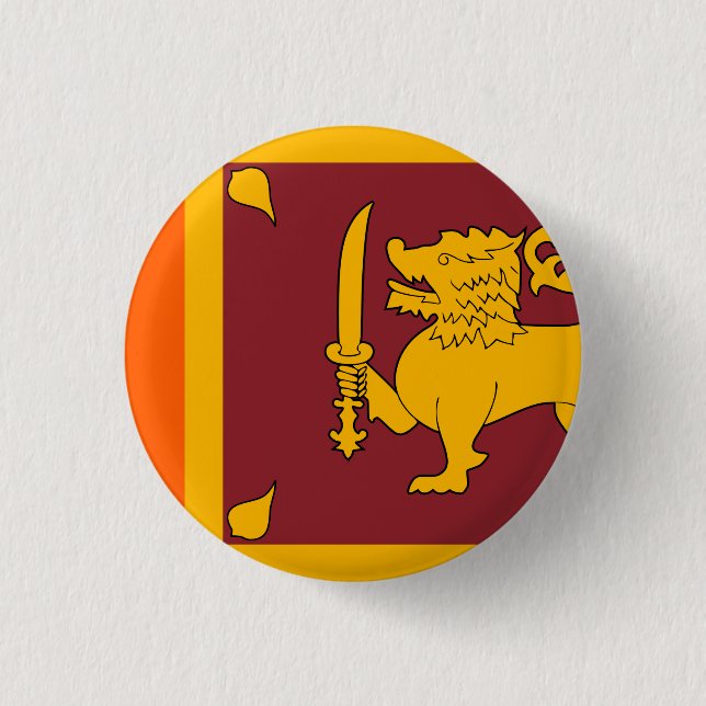 Sri Lanka Flag 1 Inch Round Button (Front)