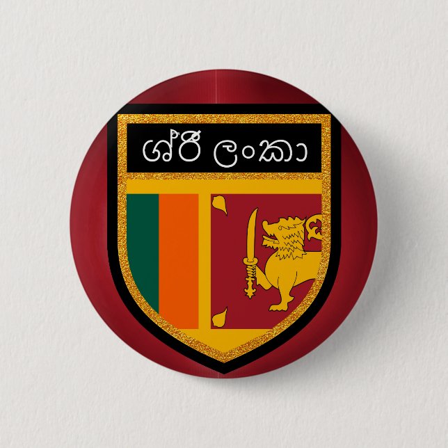 Sri Lanka Flag 2 Inch Round Button (Front)