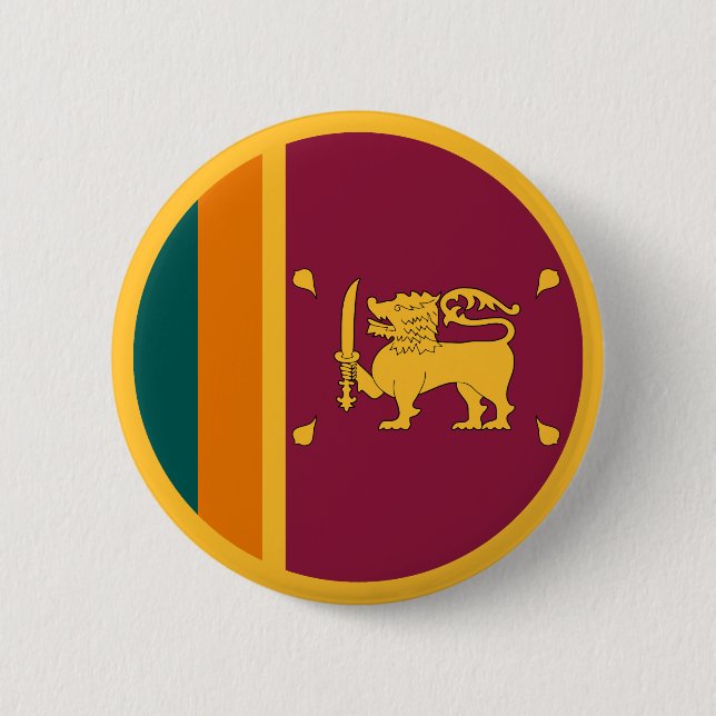 Sri Lanka Flag 2 Inch Round Button (Front)