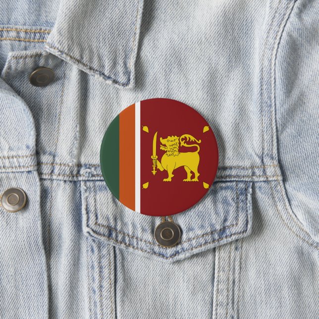 Sri Lanka flag 3 Inch Round Button (In Situ)