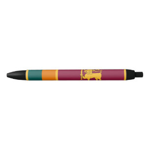 Sri Lanka Flag Black Ink Pen