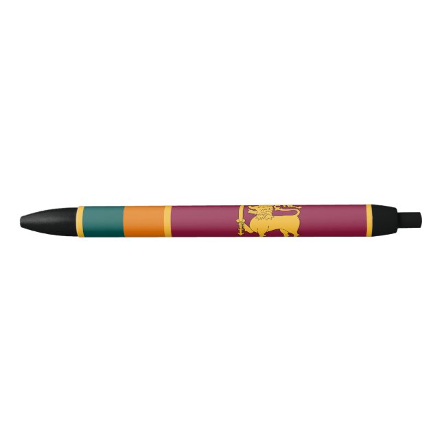 Sri Lanka Flag Black Ink Pen (Front)