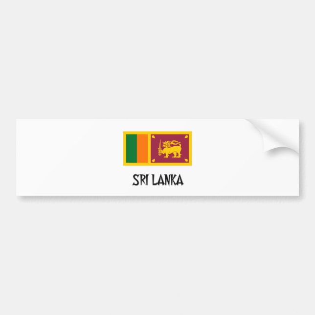 Sri Lanka Flag Bumper Sticker (Front)