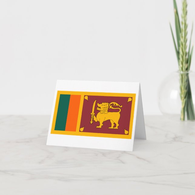Sri Lanka Flag Card (Front)