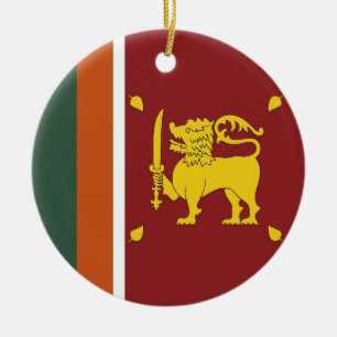 Sri Lanka flag Ceramic Ornament