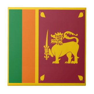 Sri Lanka Flag Ceramic Tile