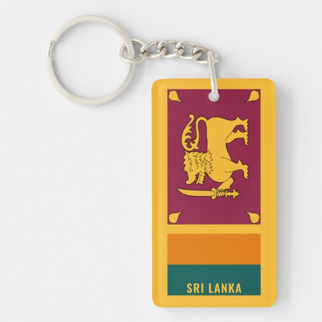 Sri Lanka Flag Charming Patriotic Keychain (Front)
