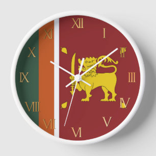 Sri Lanka flag Clock