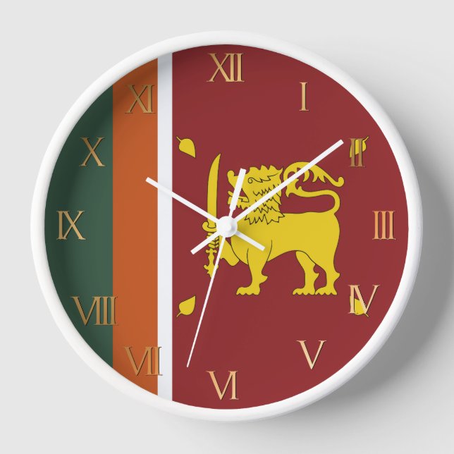 Sri Lanka flag Clock (Front)