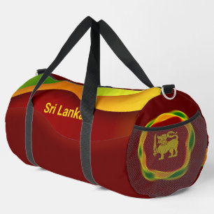 Sri Lanka Flag colors and Yellow Lion Sinhala Duffle Bag
