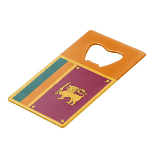 Sri Lanka Flag Credit Card Bottle Opener