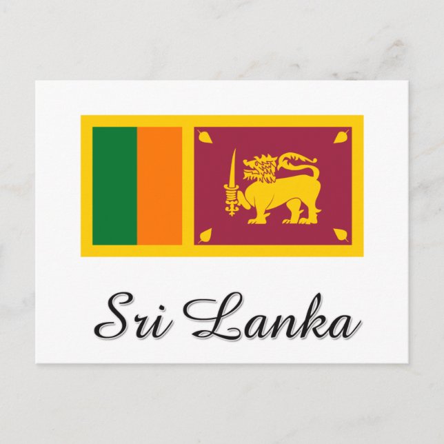 Sri Lanka Flag Design Postcard (Front)