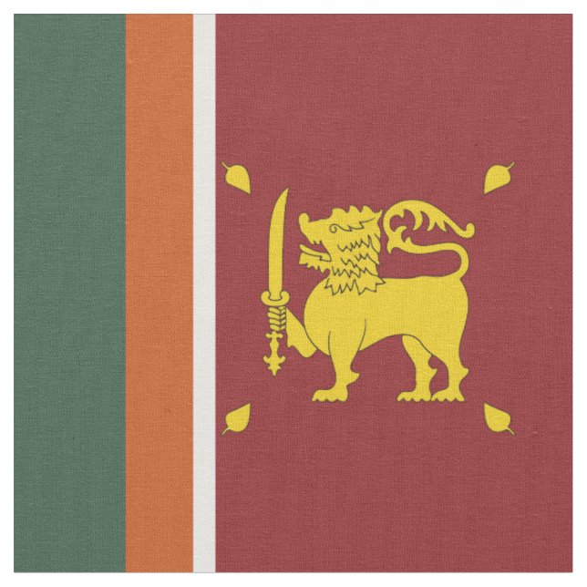 Sri Lanka flag Fabric (Close Up)