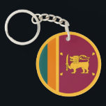 Sri Lanka Flag Keychain<br><div class="desc">Patriotic flag of Sri Lanka.</div>