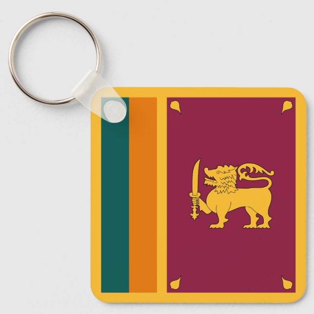 Sri Lanka Flag Keychain (Front)